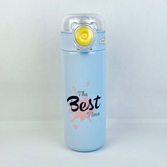 The Best Time Sipper Bottle β Sky Blue