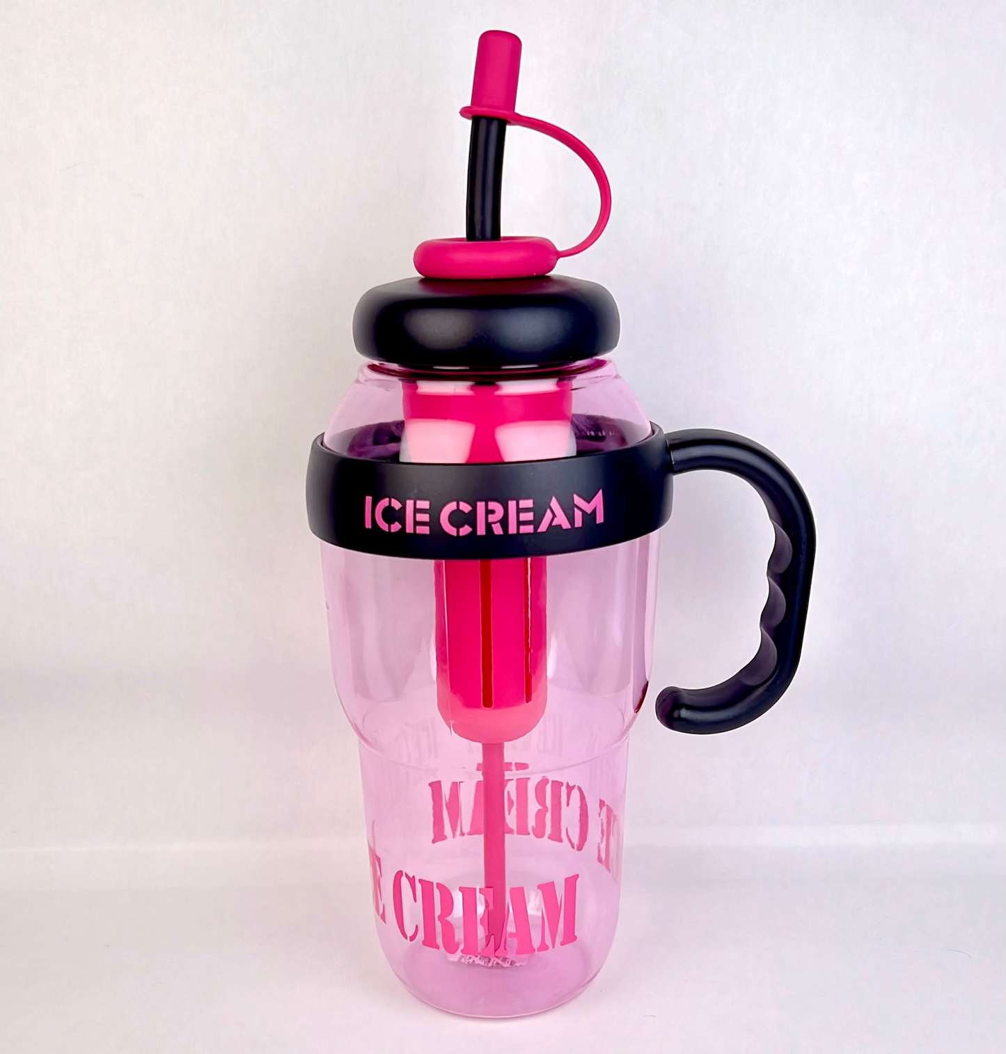 Ice Cream Tumbler – Hot Pink & Black