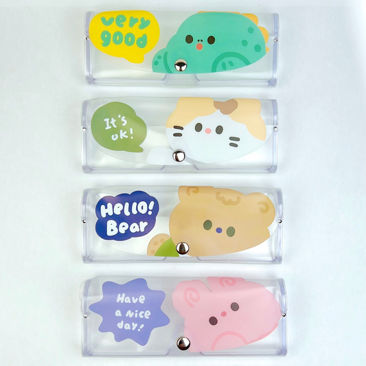Kawaii Animal Sunglass Case – Cute Transparent Series