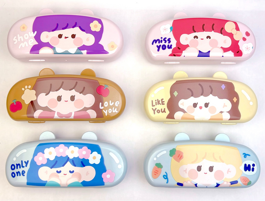 Kawaii Girl Cartoon Sunglass Case – 6 Designs