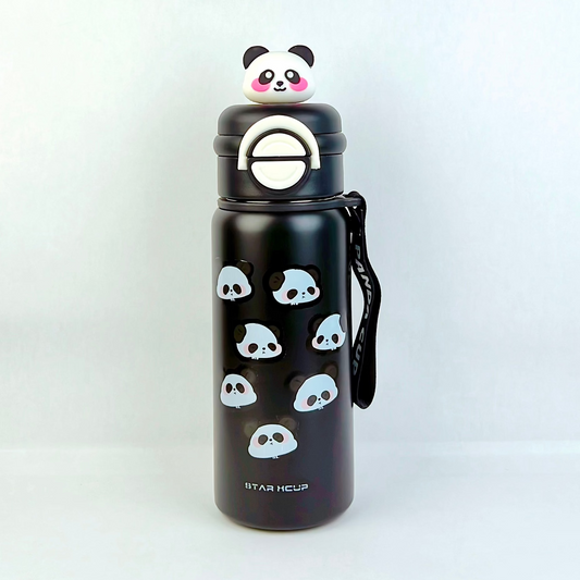 Kawaii Panda Bottle – Black Edition
