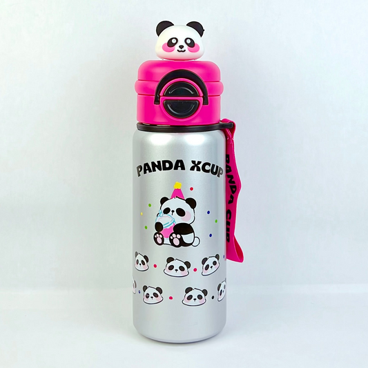 Kawaii Panda Bottle β Silver Edition
