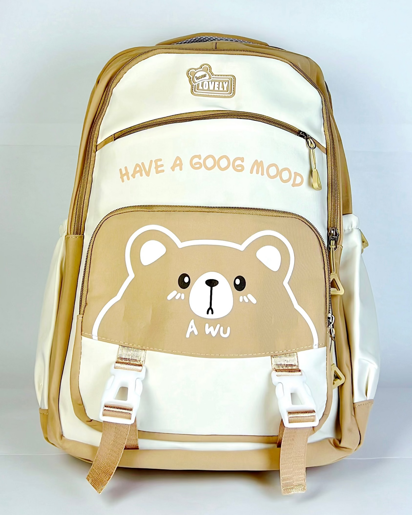 🧸 Good Mood Bear Korean Backpack