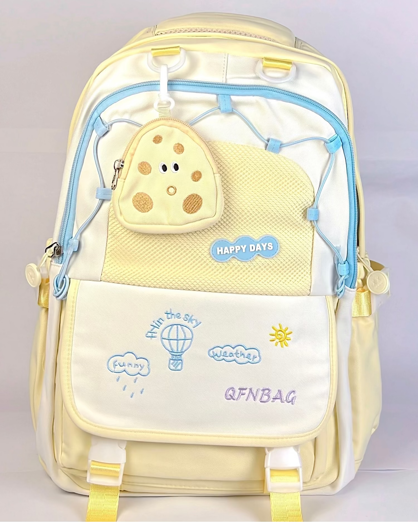 Sunny Sky Korean Backpack – Butter Yellow