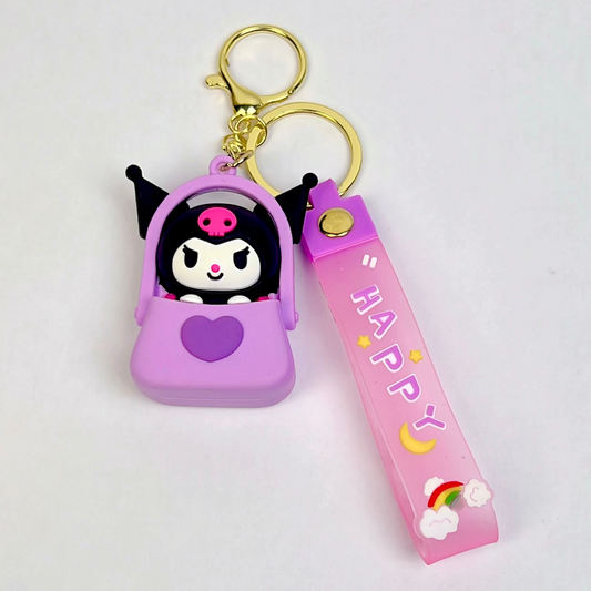 Kuromi In Bag Keychain (Purple Edition)