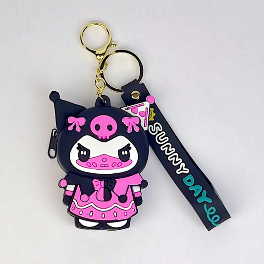 Kuromi Silicon Keychain β Black Outfit