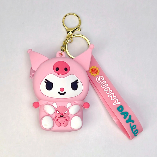 Kuromi Silicon Keychain β Pink Bunny Edition