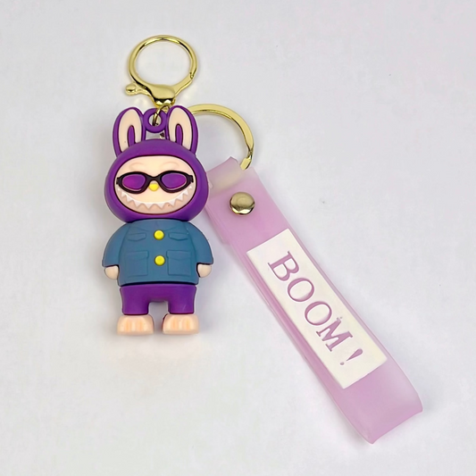 Labubu Purple Outfit Keychain
