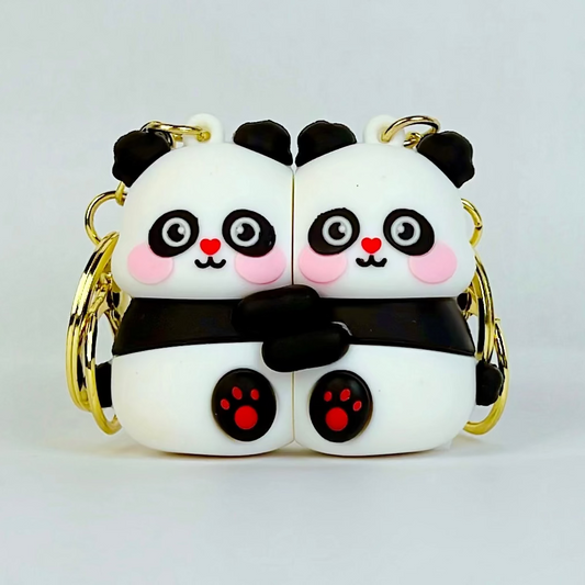 Magnetic Hugging Panda Keychains (Pair Set)