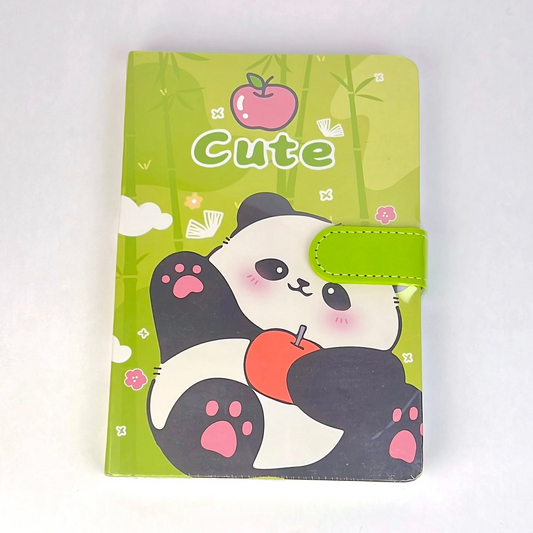 Panda with Apple Lock Diary