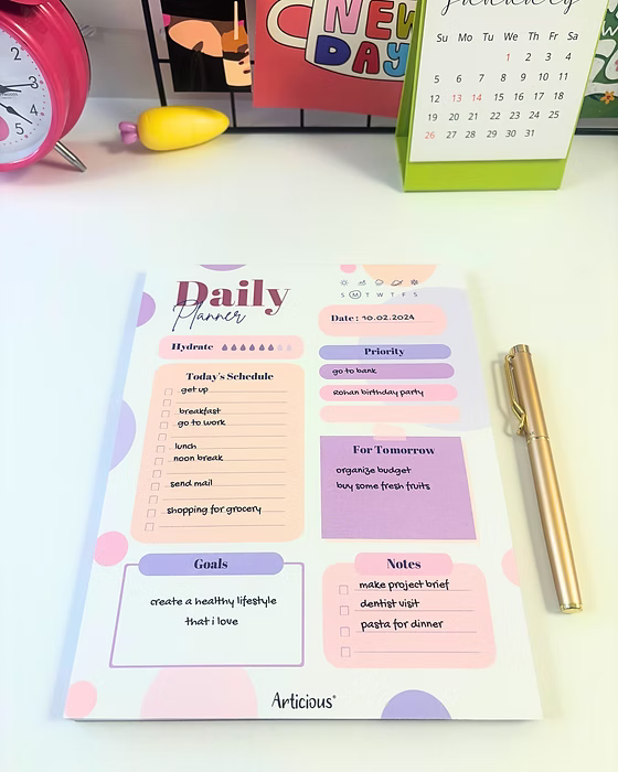Pastel Daily Planner – Hydrate & Hustle Edition