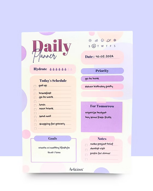 Pastel Daily Planner โ Hydrate & Hustle Edition