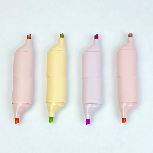 Pastel Double-Ended Highlighter Set β 4 Colors