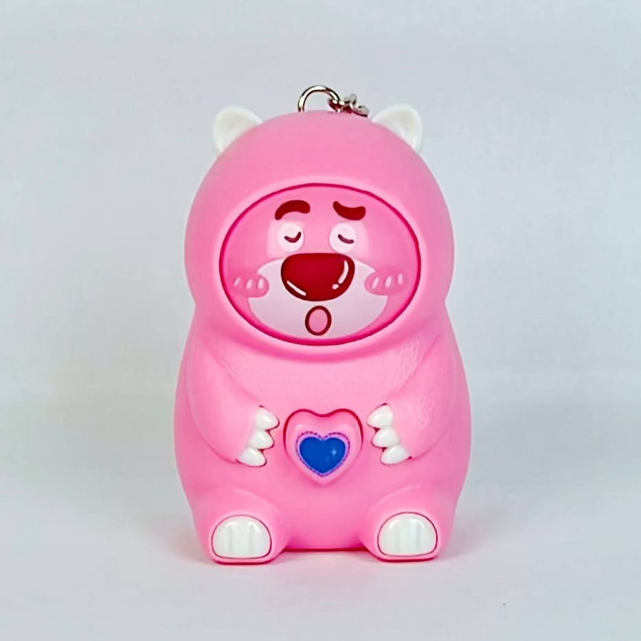 Pink Bear Face Changing Keychain