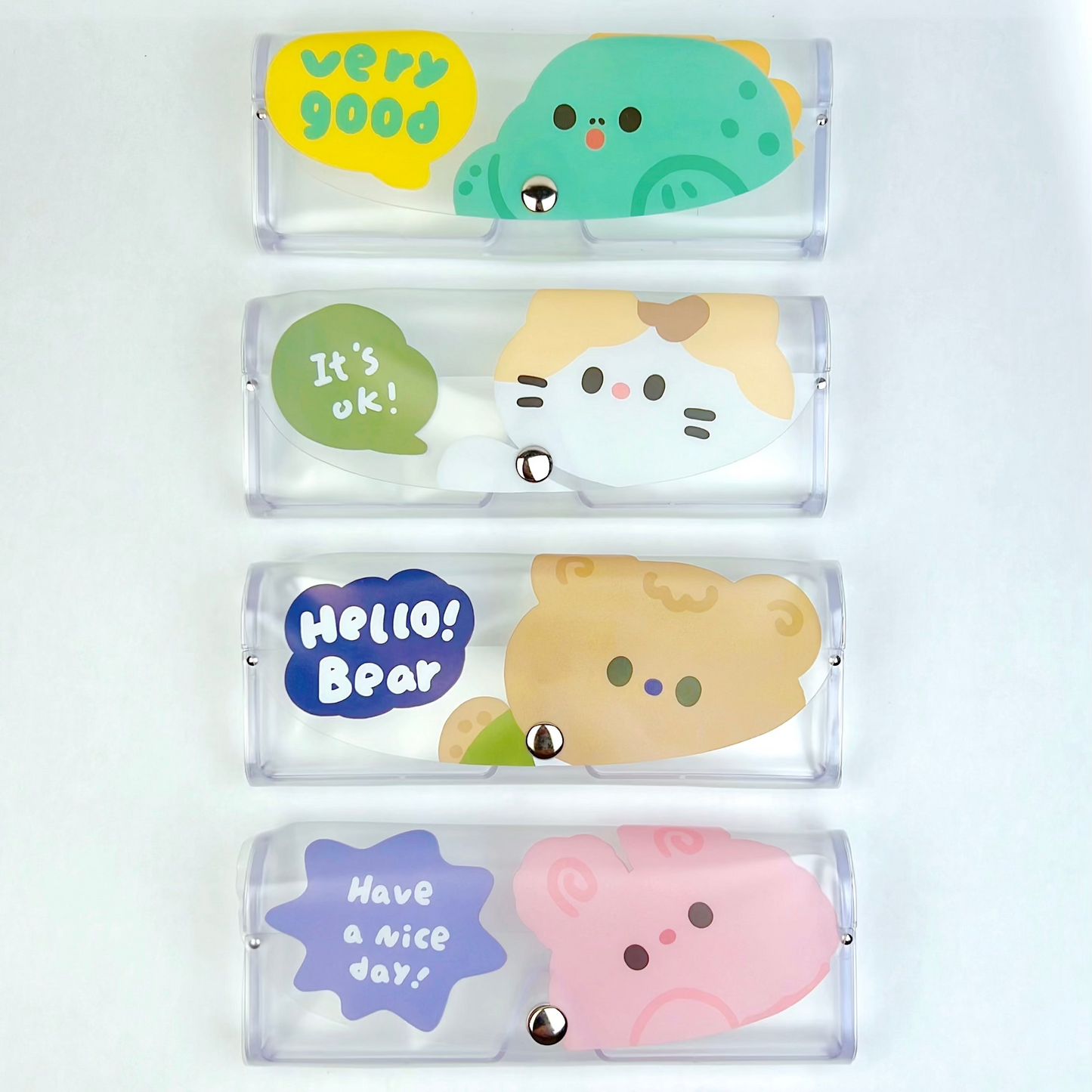 Kawaii Animal Sunglass Case – Cute Transparent Series