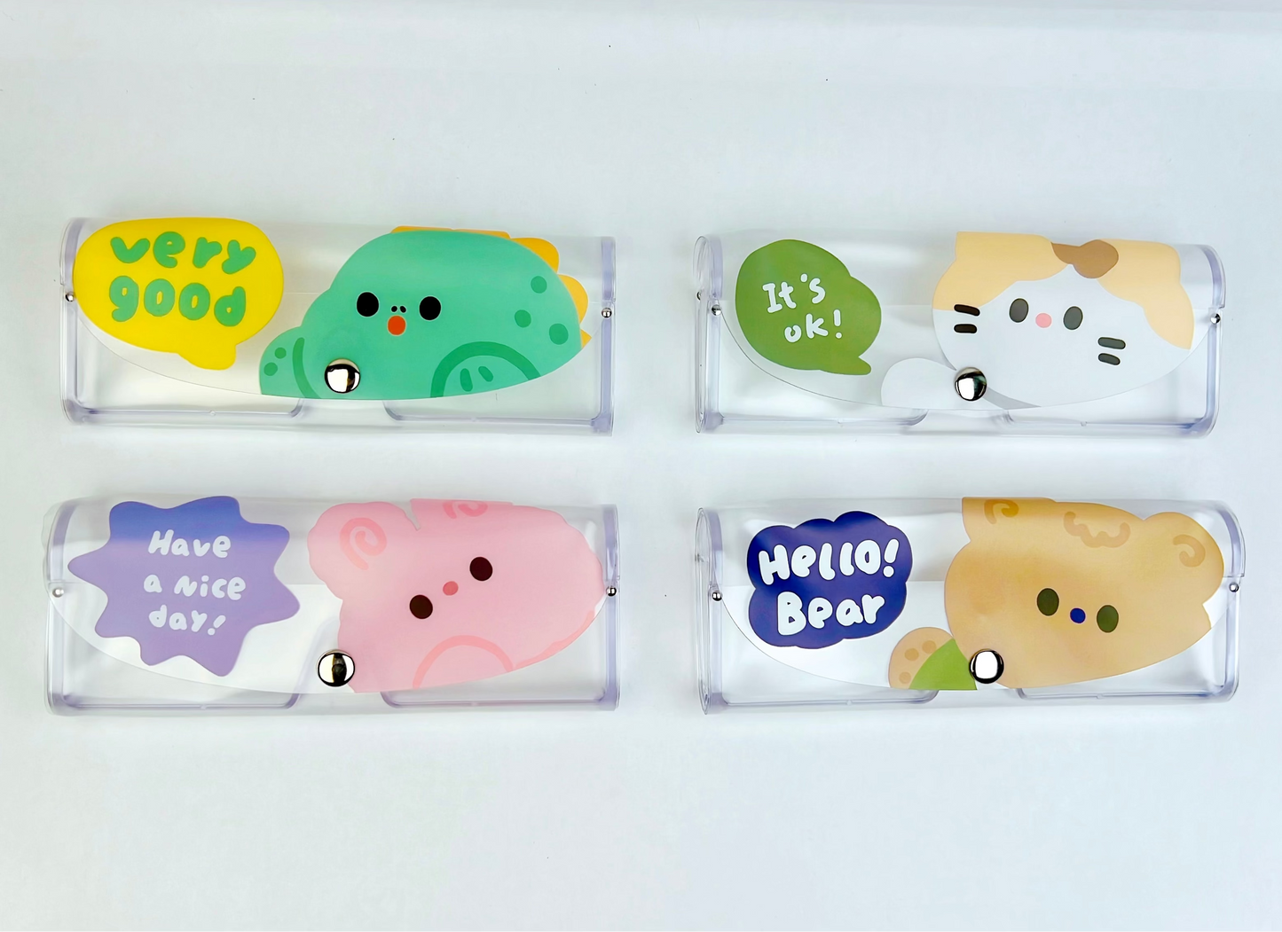 Kawaii Animal Sunglass Case – Cute Transparent Series