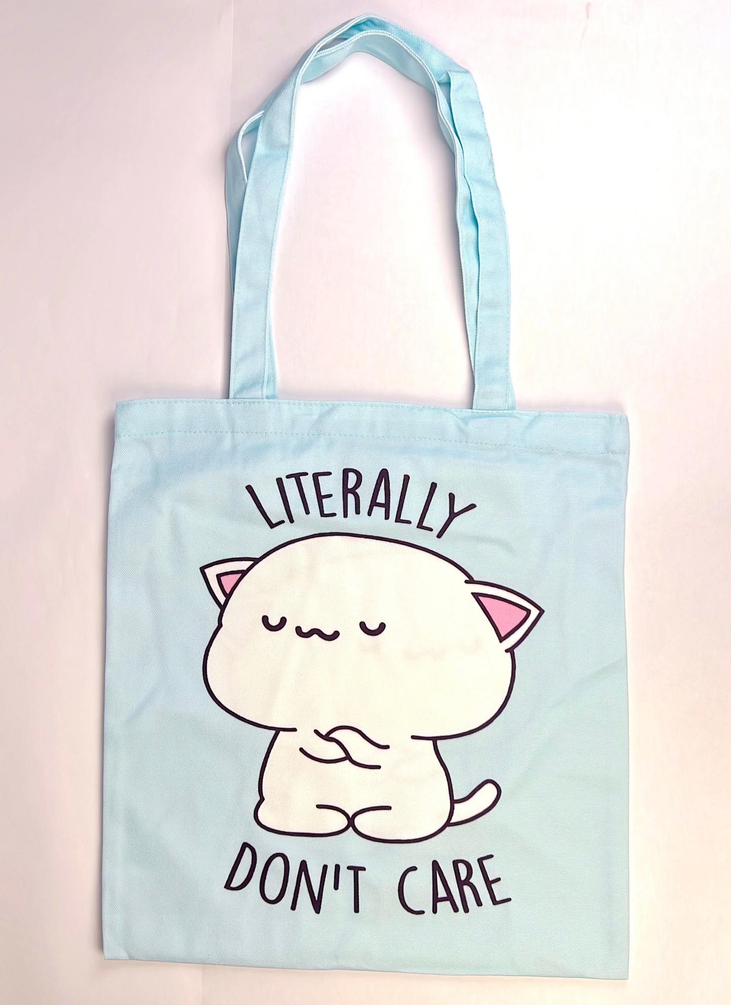 Literally Don’t Care Sky Blue Tote