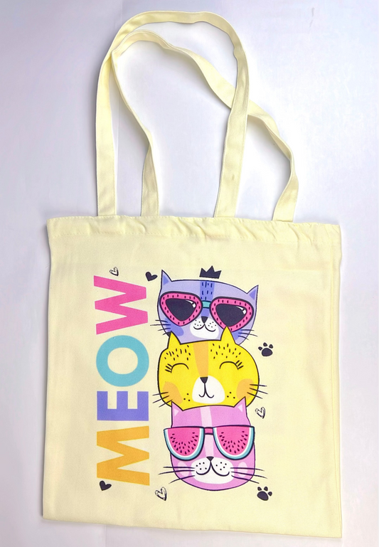 Meow Squad Sunny Yellow Tote