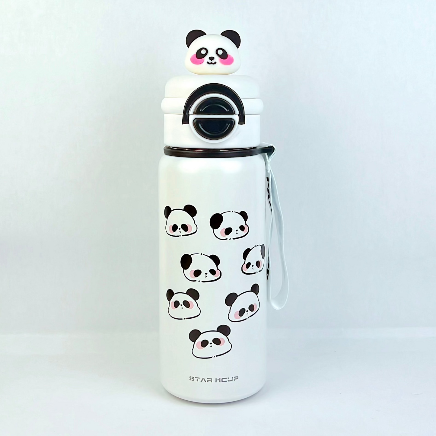 Kawaii Panda Bottle – White Edition