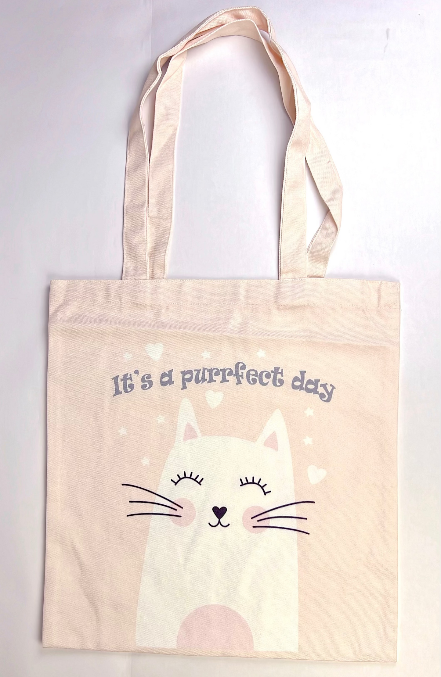 Purrfect Day Peach Tote