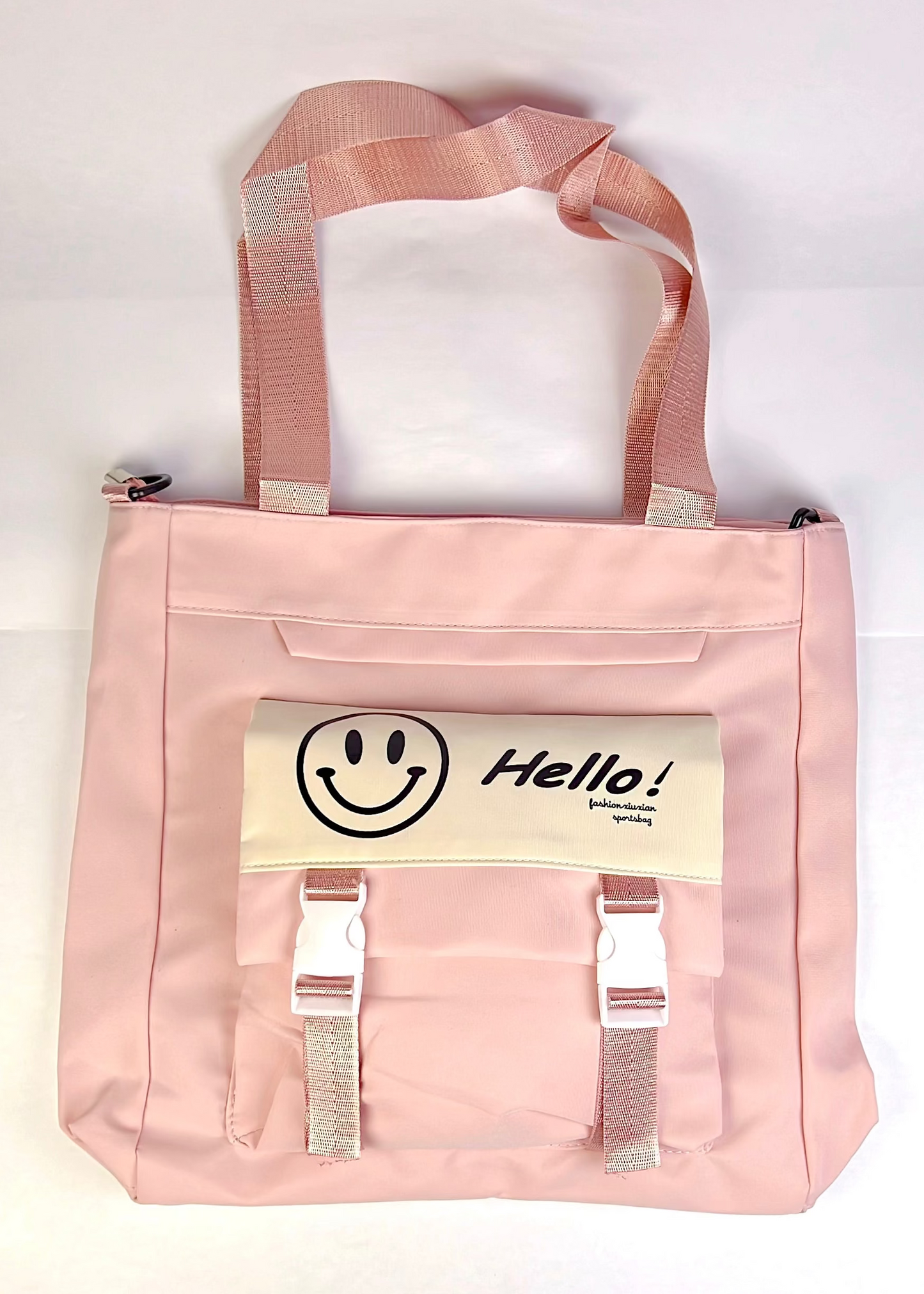 Smiley Hello Blush Tote