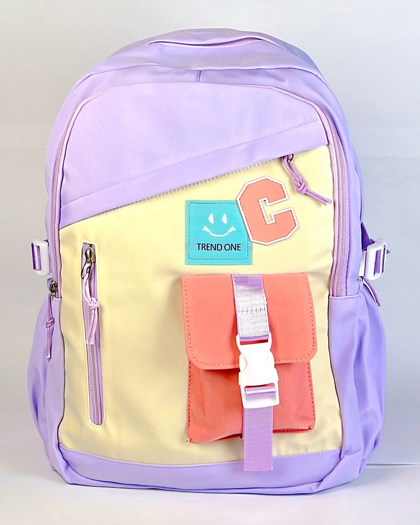 Lavender Peach Pop Korean Backpack