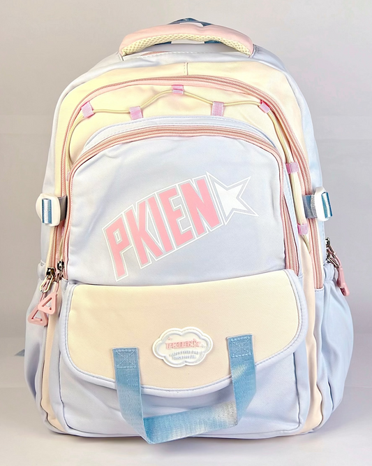 Retro Star Korean Backpack – Baby Blue