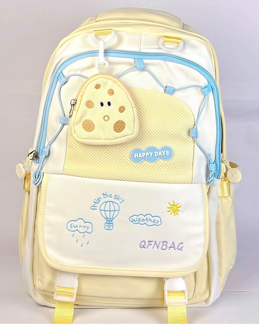Sunny Sky Korean Backpack – Butter Yellow