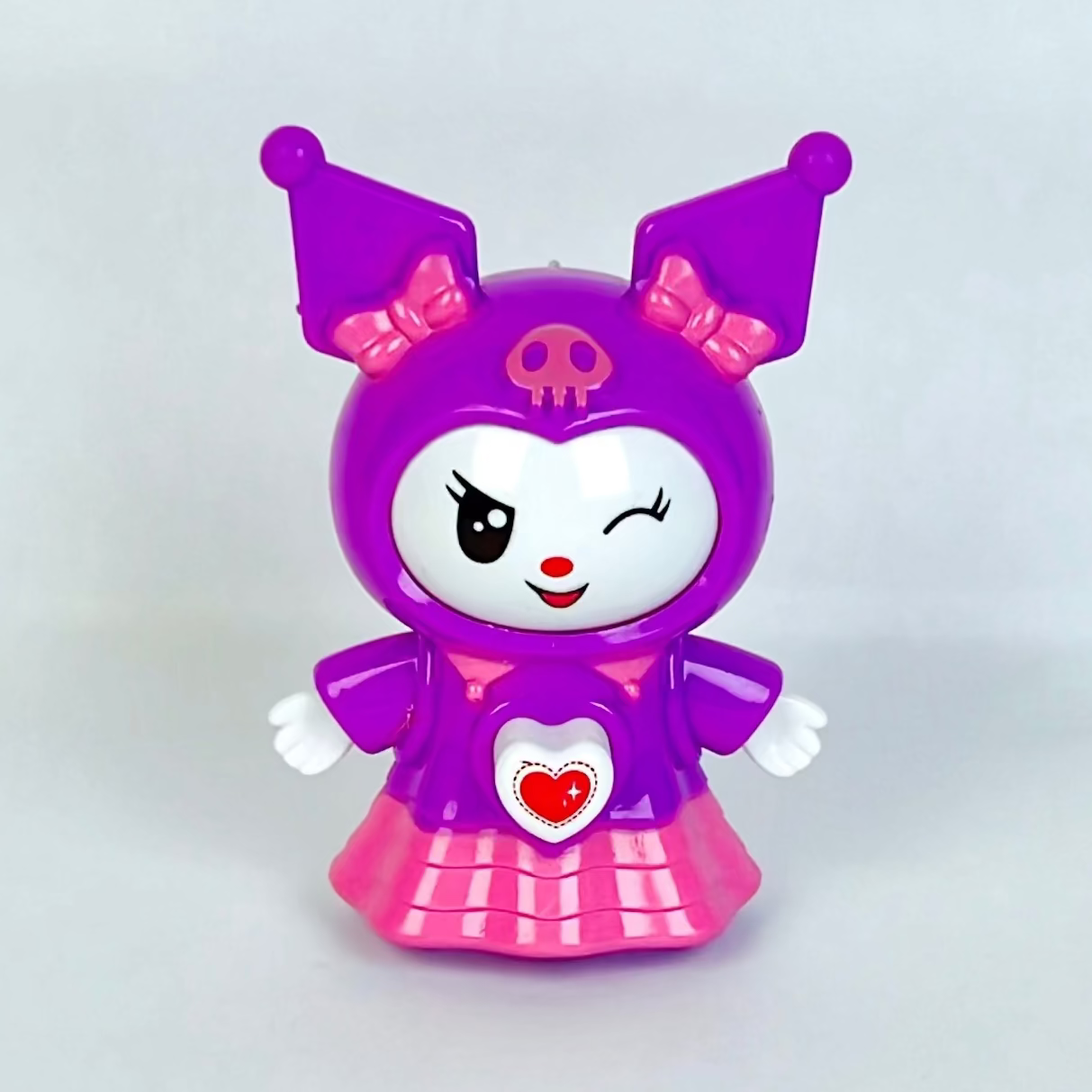 Kuromi Face Changing Keychain – Purple Outfit