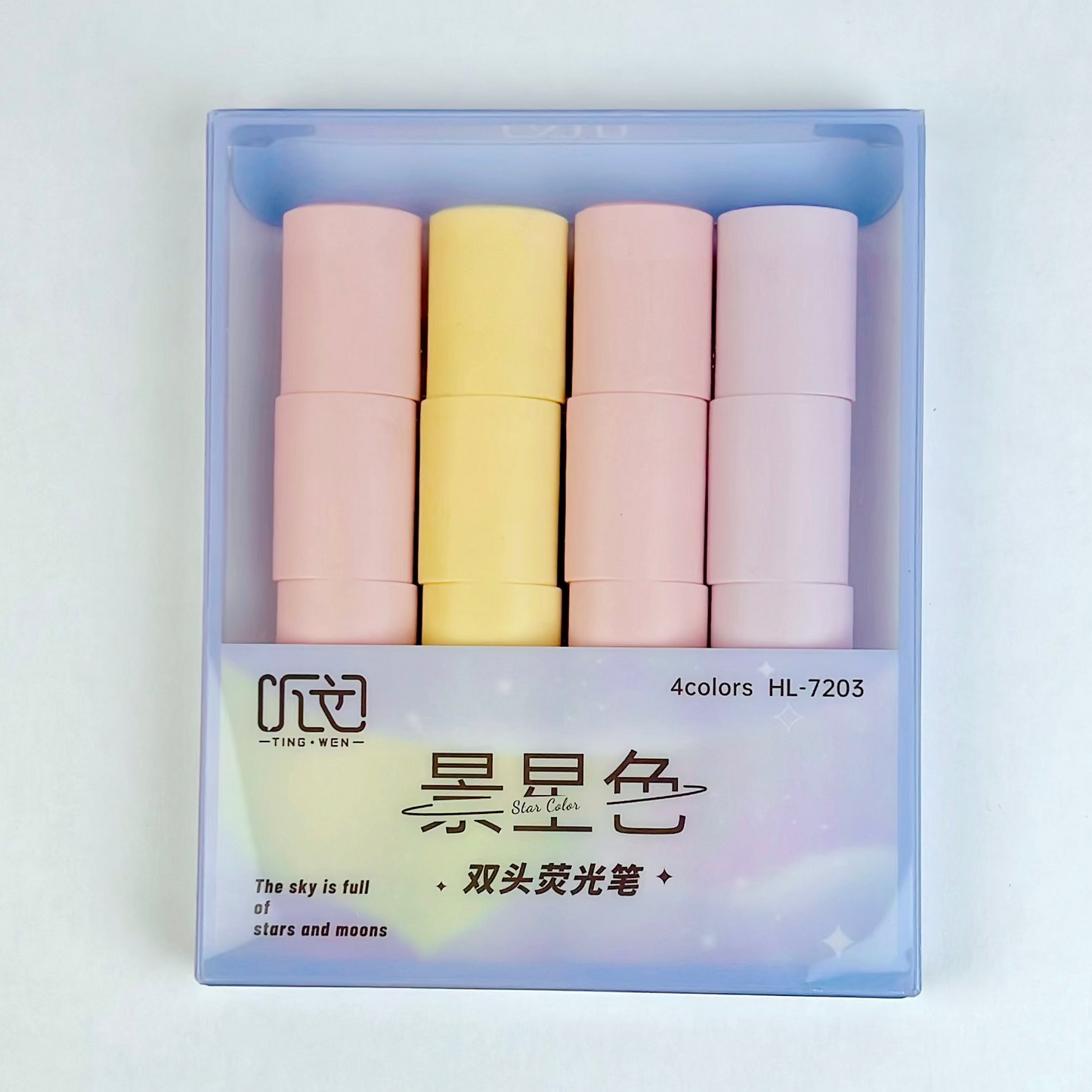 Pastel Double-Ended Highlighter Set – 4 Colors