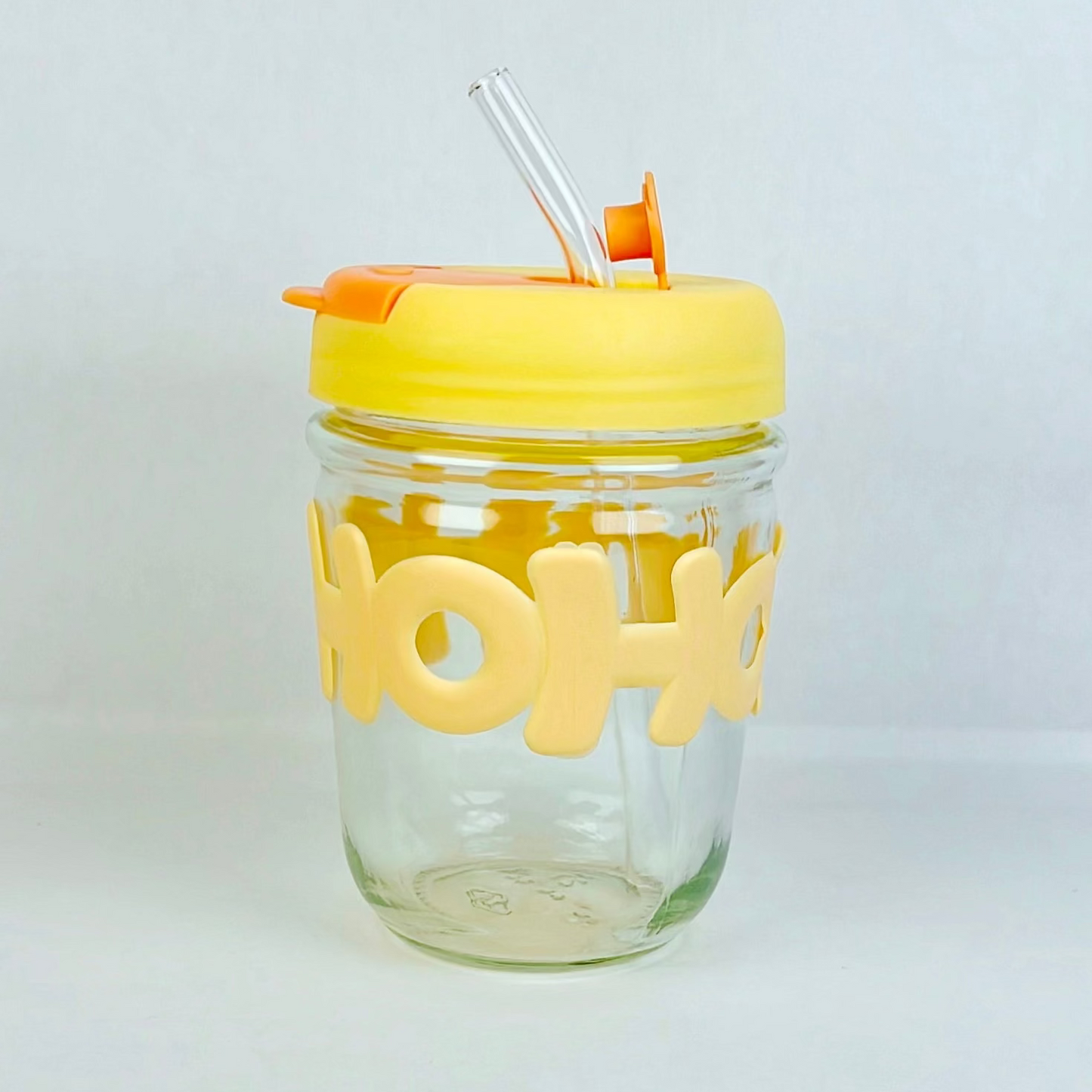 Peachy OH Glass Sipper – Sunny Yellow
